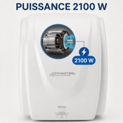 Professionele Handendroger 2100 W ABS Wit — Droogtijd 30 s