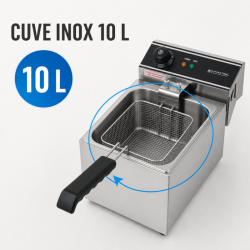 Professionele Friteuse 10 L 3000 W Inox — Thermostaat