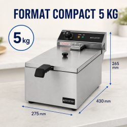Professionele Friteuse 10 L 3000 W Inox — Thermostaat