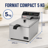 Professionele Friteuse 10 L 3000 W Inox — Thermostaat