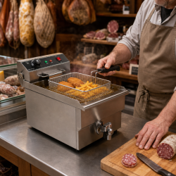 Professionele Friteuse 13 L 3000 W met Aftap - Inox