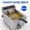 Professionele Friteuse 13 L 3000 W met Aftap - Inox