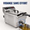 Professionele Friteuse 13 L 3000 W met Aftap - Inox
