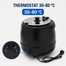 Elektrische Soepterrine Pro 9 L 400 W — Thermostaat 30-80 °C