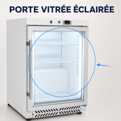 Mini Glass Door Refrigerated Cabinet 170 L 0/+8 °C - Dynasteel