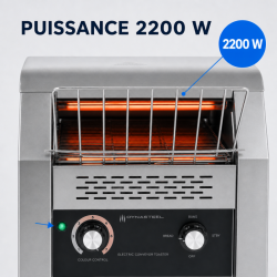 Professional Conveyor Toaster 2200 W Stainless Steel — Dynasteel