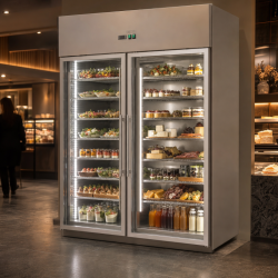 Positive Kühlschrank 1400 L 2 Glastüren GN 2/1
