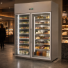 Positieve Koelkastkast 1400 L 2 Glazen Deuren GN 2/1