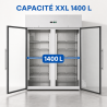 Positive Kühlschrank 1400 L 2 Glastüren GN 2/1
