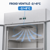 Positive Kühlschrank 1400 L 2 Glastüren GN 2/1