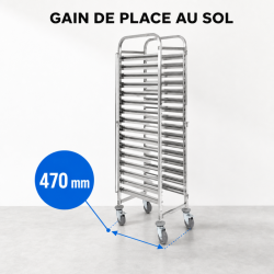 Edelstahl-Backleiter 16 Ebenen 600x400 | Dynasteel