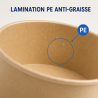 Kraft Salatschüssel 750 ml Ø150 mm — Packung mit 300