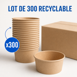 Kraft Salatschüssel 750 ml Ø150 mm — Packung mit 300
