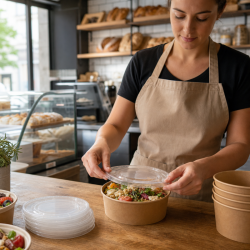 PET-deksel Ø 165 mm voor Salade Kom 1300 ml - x300