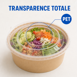 PET-deksel Ø 165 mm voor Salade Kom 1300 ml - x300