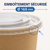 PET-deksel Ø 165 mm voor Salade Kom 1300 ml - x300