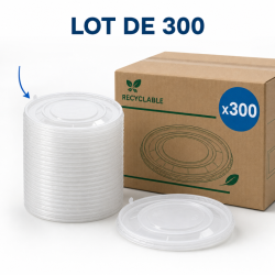 PET-deksel Ø 165 mm voor Salade Kom 1300 ml - x300
