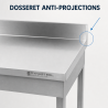 Edelstahltisch 1600x600 mm Rückwand und Unterregal