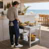 Edelstahltisch 800x600 mm mit Unterregal — Pro
