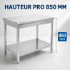 Stainless Steel Table 800x600 mm with Lower Shelf — Pro