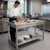 Tafel Inox 1200x700 mm met Onderste Plank — Pro CHR