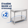 Stainless Steel Table 1200x700 mm with Lower Shelf — Pro CHR