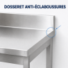 Table Inox 1400x700 mm Dosseret et Étagère Basse