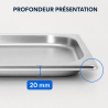 Gastro GN 1/3 Bak Inox 20 mm - Vaatwasserbestendig