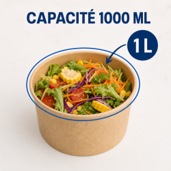 Kraft Salatschüssel 1000 ml Ø 150 mm - Packung mit 300
