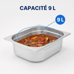 Gastro GN 2/3 Stainless Steel Container 9 L - Depth 100 mm