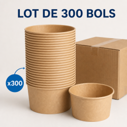 Bol à Salade Kraft 1000 ml Ø 150 mm - Lot de 300