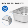 Bac Gastro GN 2/3 Inox 9 L - Profondeur 100 mm