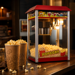 Professionele Popcornmachine 1400 W — RVS Kom