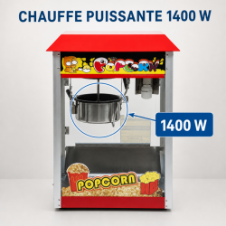 Professionele Popcornmachine 1400 W — RVS Kom