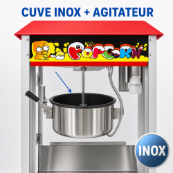 Professionele Popcornmachine 1400 W — RVS Kom