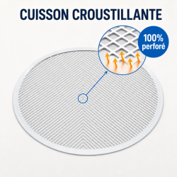 Perforiertes Pizzablech Ø 250 mm Aluminium — Dynasteel