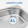 Bac Gastro GN 1/2 Inox - 65 mm - 4 L - Küche Pro