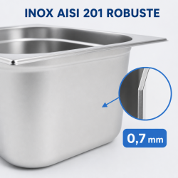 Gastro GN 1/2 Stainless Steel Container Depth 200 mm 12.5 L