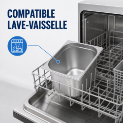 Gastro GN 1/2 Stainless Steel Container Depth 200 mm 12.5 L