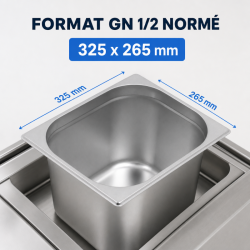 Gastro GN 1/2 Stainless Steel Container Depth 200 mm 12.5 L