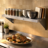 Stainless Steel Wall Shelf 800 x 300 mm with Backsplash
