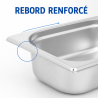 Gastro GN 1/4 Stainless Steel Pan — Depth 65 mm — 1.8 L