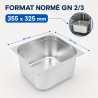 Gastro GN 2/3 Stainless Steel Container 13 L - Depth 150 mm