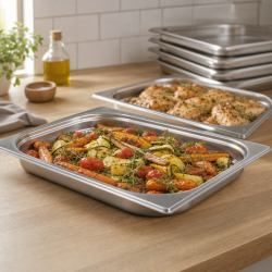 Bac Gastro GN 2/3 Inox — 40 mm, 3 L, Lave-Vaisselle