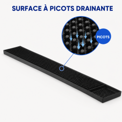 PVC Bar Mat 59 cm Zwart — Afdruiprek Toonbank CHR