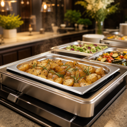 Gastro GN 1/2 Stainless Steel Tray - 40 mm - 2 L | Dynasteel