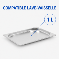 Bac Gastro GN 1/2 Inox - 20 mm - 1 L - Dynasteel