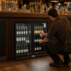 Achterbar Koelkast 209 L 2 Glazen Deuren — Geventileerd