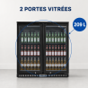 Rückkühlschrank 209 L 2 Glastüren — Belüftet