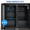 Rückkühlschrank 209 L 2 Glastüren — Belüftet